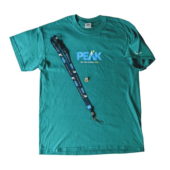 Amazon Peak 2021 Large Unisex Shirt L + Lanyard + Peccy Pin - Picture 2 of 6